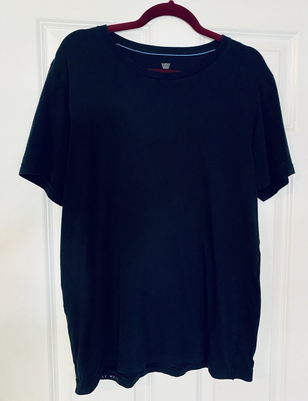 Mack Weldon Mens Pima Cotton Crew Neck T-Shirt Black XL Short Sleeve Tee